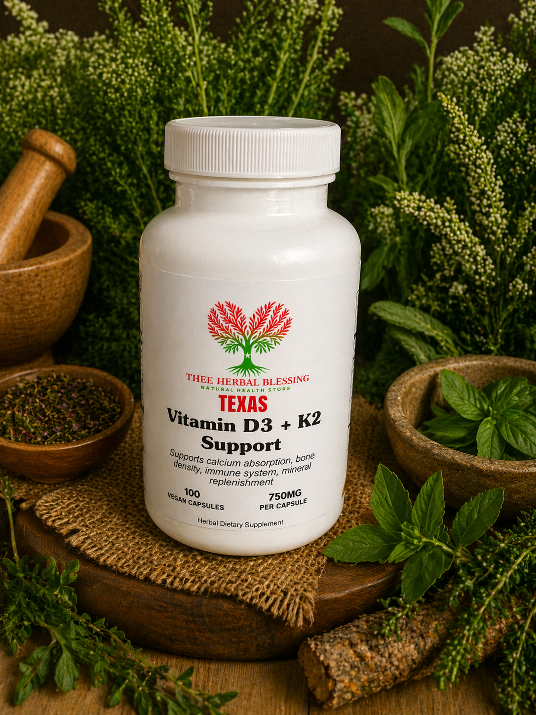 Herbal Vitamin D3 +K2