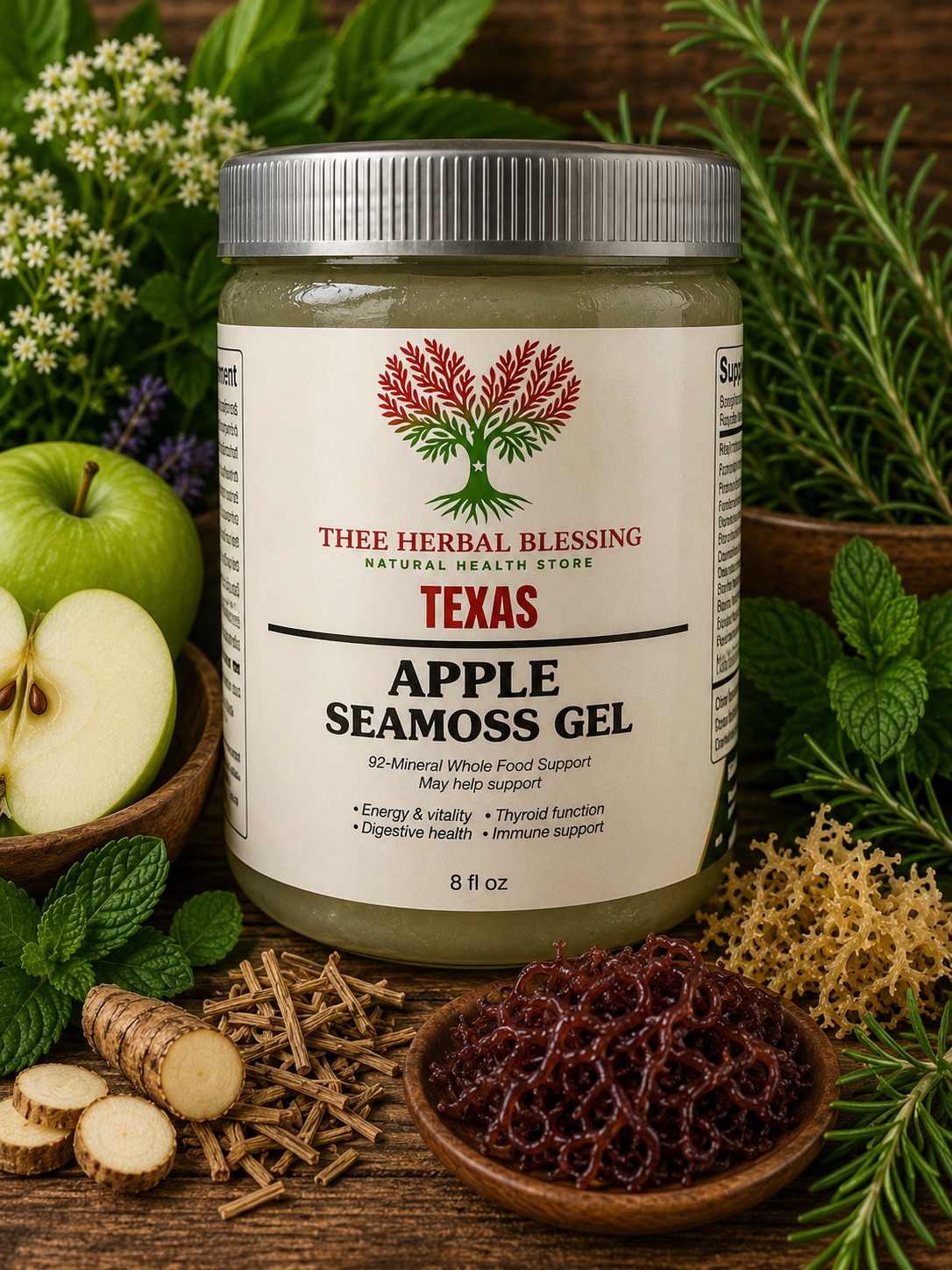 Apple Sea moss gel 8 oz