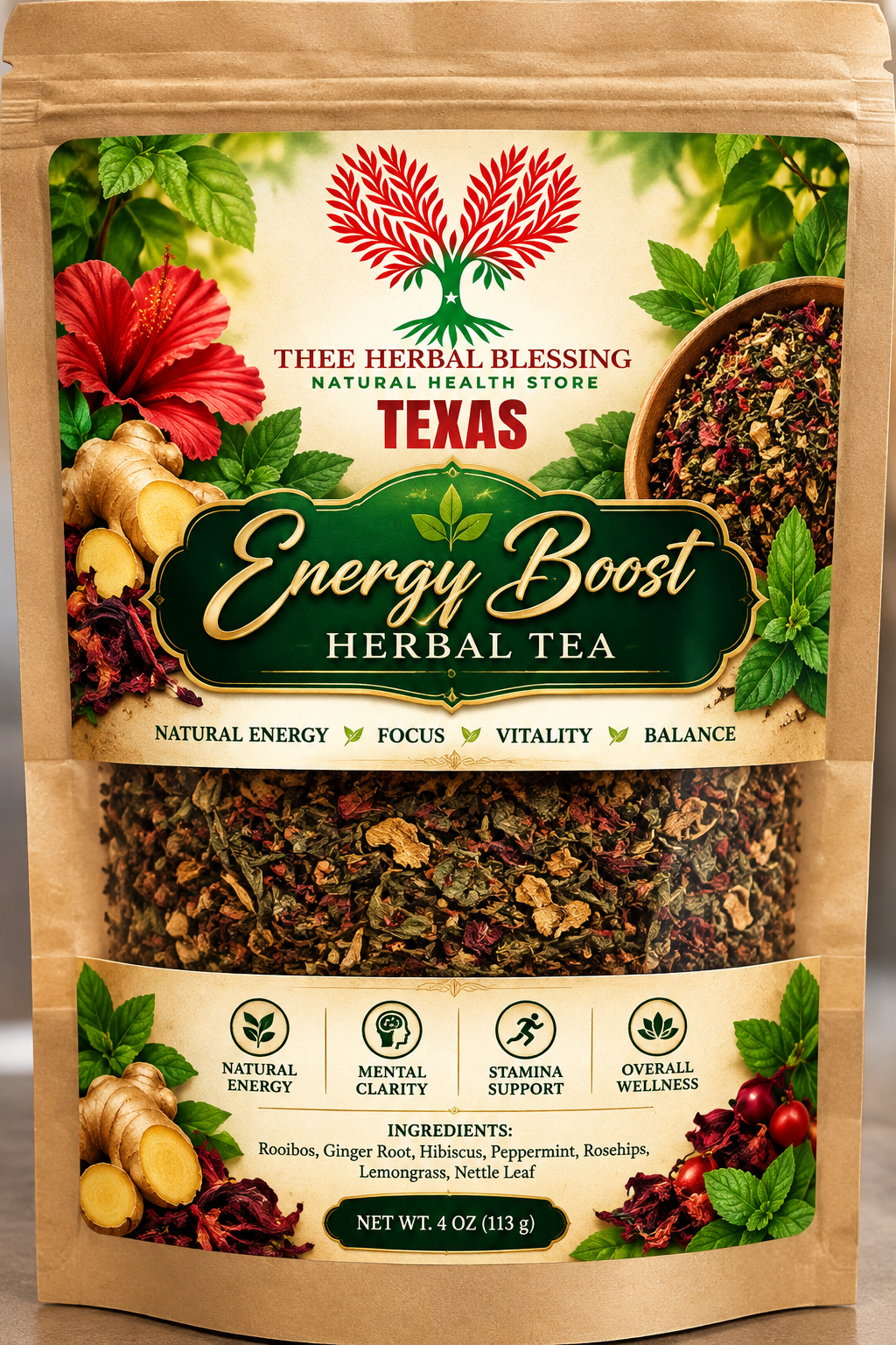 Energy boost tea